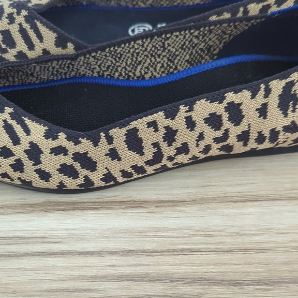 Rothy's Tan and Black Patterned Women's Flats Cheetah 8 - Picture 5 of 8